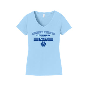 Gregory Heights Elementary-Womens Fan Favorite V-Neck Tee On-Demand_design two