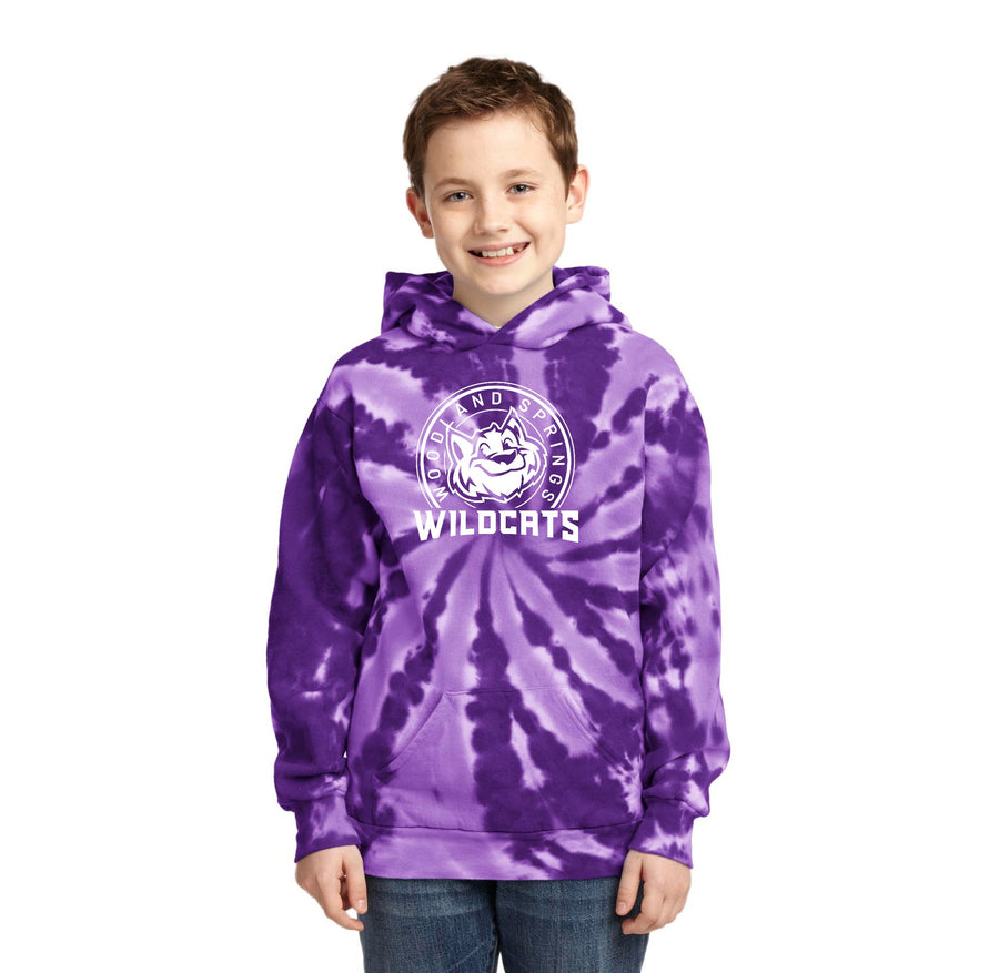 Woodland Springs-Youth Port & Co Tie-Dye Pullover Hooded Sweatshirt