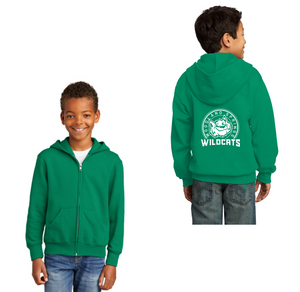 Woodland Springs-Youth Unisex Port & Co Core Fleece Full-Zip Hooded Sweatshirt