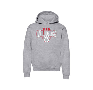 Ivy Hall Elementary Fall-Youth Unisex Hoodie On-Demand Stripe Logo Curve Logo