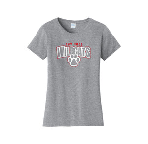 Ivy Hall Elementary Fall-Womens Fan Favorite Tee On-Demand Stripe Logo Curve Logo