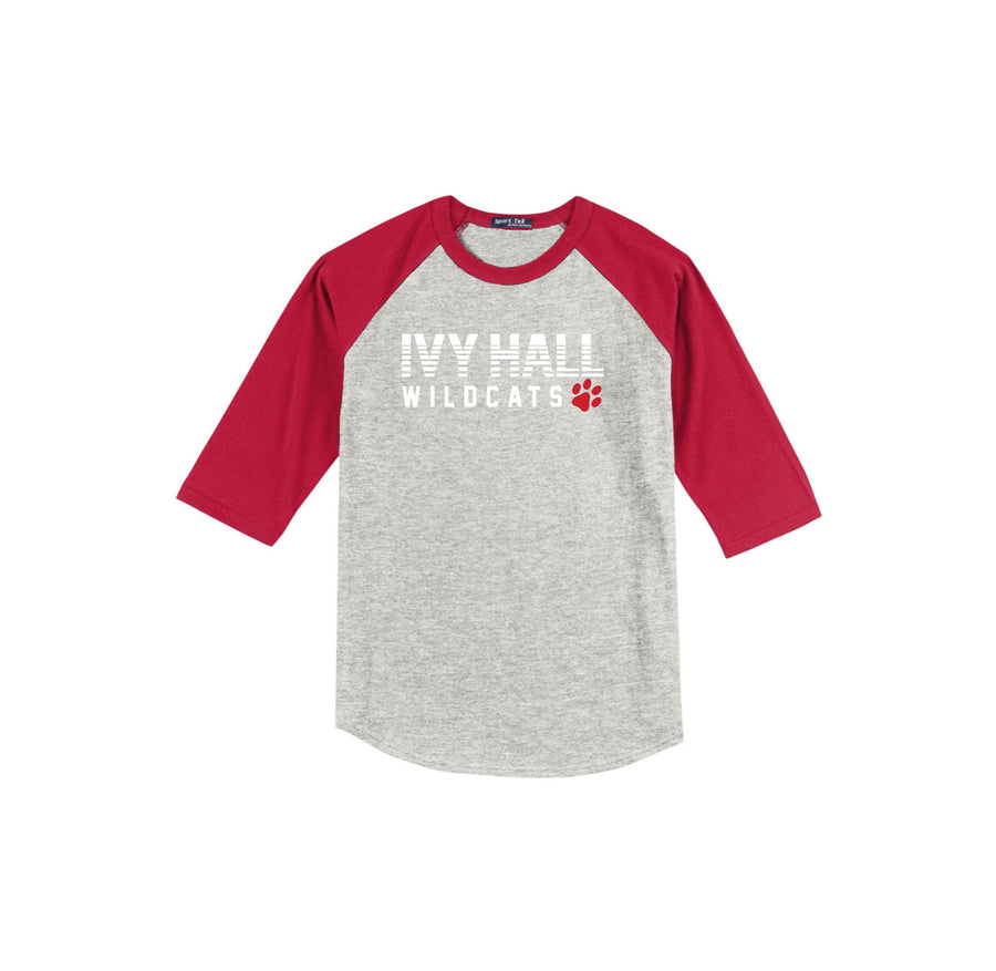 Ivy Hall Elementary Fall-Youth Unisex Baseball Tee On-Demand Stripe Logo