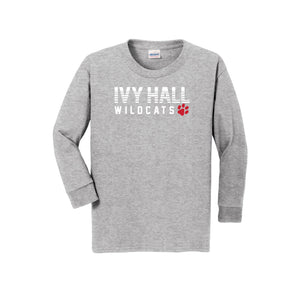 Ivy Hall Elementary Fall-Youth Unisex Long Sleeve Tee On-Demand Stripe Logo