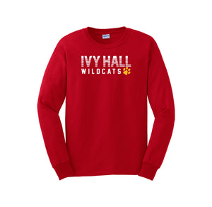 Ivy Hall Elementary Fall-Adult Unisex Long Sleeve Tee On-Demand Stripe Logo