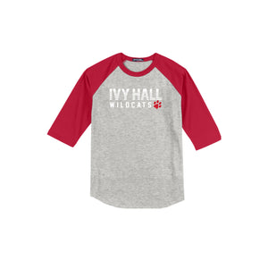 Ivy Hall Elementary Fall-Adult Unisex Baseball Tee On-Demand Stripe Logo