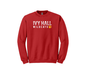 Ivy Hall Elementary Fall-Adult Unisex Crewneck Sweatshirt On-Demand Stripe Logo