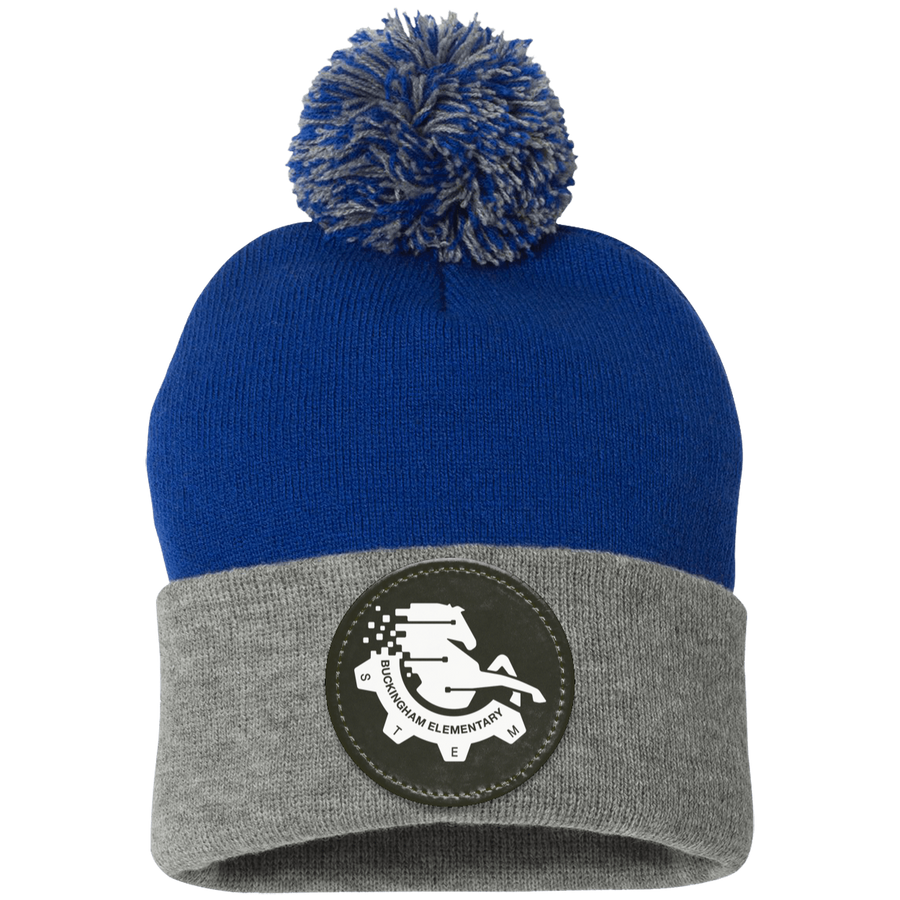 Buckingham Broncos On Demand-SP15 Pom Pom Knit Cap - Circle Patch