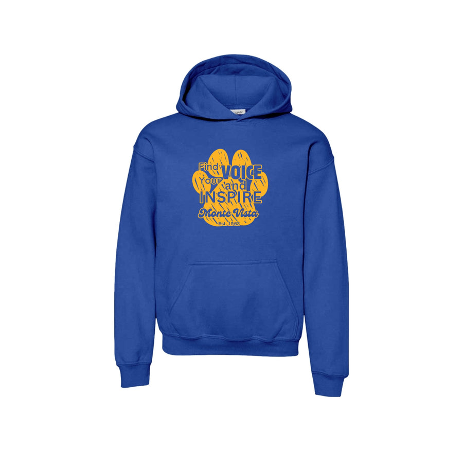 Monte Vista Elementary-Youth Unisex Hoodie On-Demand Paw logo