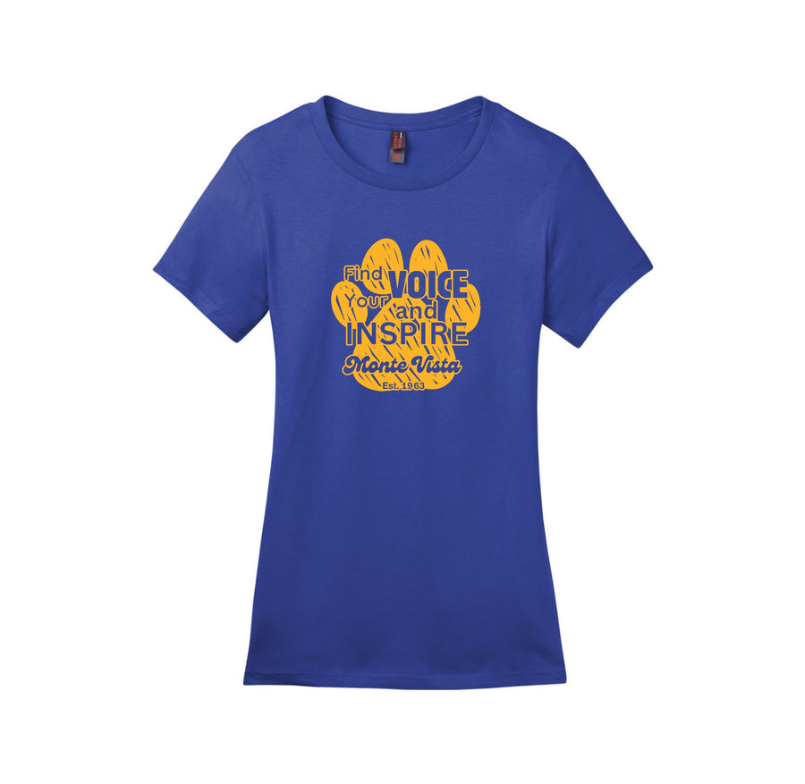 Monte Vista Elementary-Womens Premium Tee On-Demand Paw logo