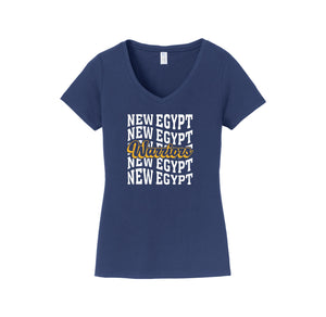 New Egypt Elm-Womens Fan Favorite V-Neck Tee On-Demand Era Repeat Logo