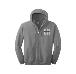 New Egypt Elm-Adult Unisex Full-Zip Hooded Sweatshirt On-Demand Repeat Logo