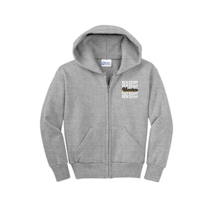 New Egypt Elm-Youth Unisex Full-Zip Hooded Sweatshirt On-Demand Repeat Logo