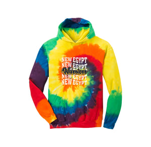 New Egypt Elm-Youth Tie-Dye Pullover Hooded Sweatshirt On-Demand Repeat Logo