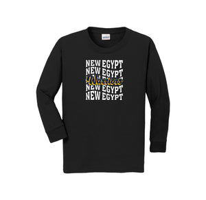 New Egypt Elm-Youth Unisex Long Sleeve Tee On-Demand Repeat Logo