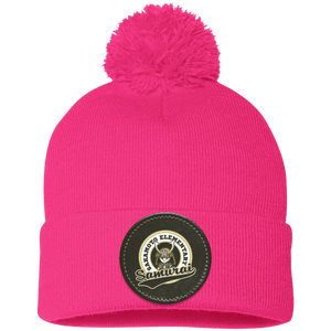 Sakamoto Elementary-SP15 Pom Pom Knit Cap - Circle Patch