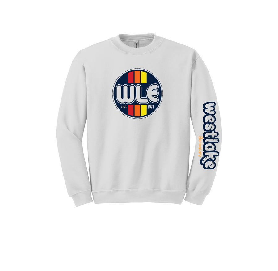 Westlake Elementary Spirit Wear 2024-25 On Demand-Adult Unisex Crewneck Sweatshirt On-Demand Front & Sleeve