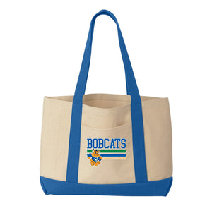 Chapman Hills Elementary Spirit Wear 2024/25 On Demand-Liberty Cotton Canvas Tote On-Demand Stripe Logo