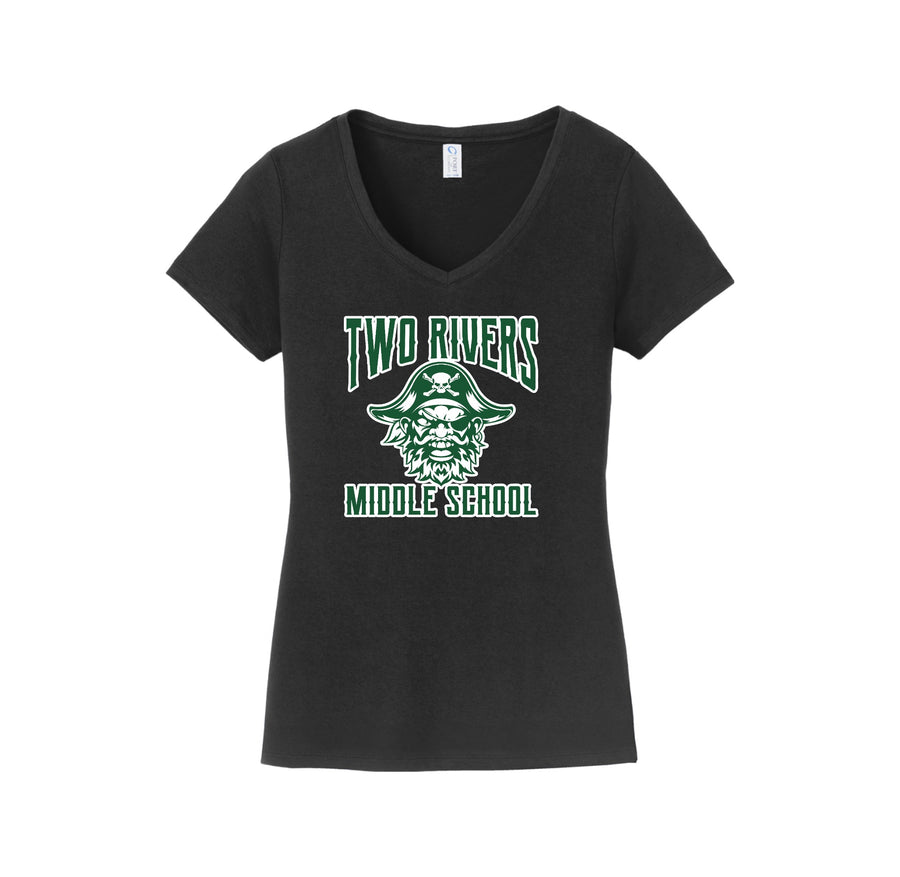 Two Rivers Middle School-Womens Fan Favorite V-Neck Tee On-Demand