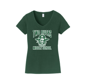 Two Rivers Middle School-Womens Fan Favorite V-Neck Tee On-Demand