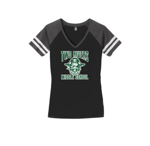 Two Rivers Middle School-Women's Premium Game V-Neck Tee On-Demand