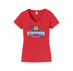 SRVGAL Softball On Demand-Womens Fan Favorite V-Neck Tee On-Demand White Lettering