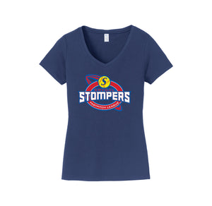 SRVGAL Softball On Demand-Womens Fan Favorite V-Neck Tee On-Demand White Lettering