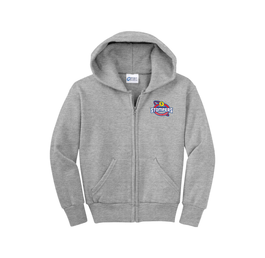 SRVGAL Softball On Demand-Youth Unisex Full-Zip Hooded Sweatshirt On-Demand White Lettering