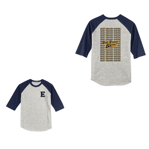 Wealthy Elementary-Youth Unisex Baseball Tee On-Demand Two Logo Print