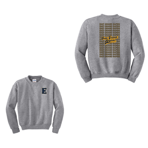 Wealthy Elementary-Youth Unisex Crewneck Sweatshirt On-Demand Two Logo Print