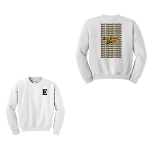 Wealthy Elementary-Youth Unisex Crewneck Sweatshirt On-Demand Two Logo Print