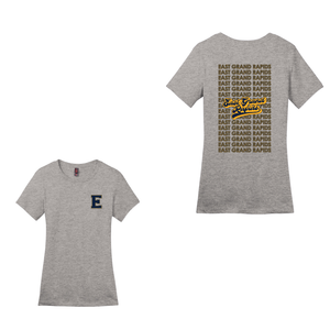 Wealthy Elementary-Womens Premium Tee On-Demand Two Logo Print