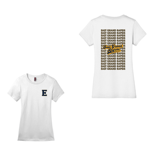 Wealthy Elementary-Womens Premium Tee On-Demand Two Logo Print