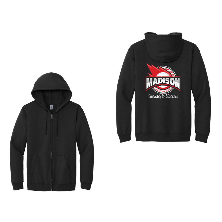 Madison Elementary (Redondo Beach, CA) 2024-25 On Demand-Adult Unisex Full-Zip Hooded Sweatshirt On Demand