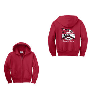 Madison Elementary (Redondo Beach, CA)-Youth Unisex Full-Zip Hooded Sweatshirt On Demand