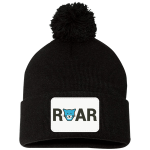 WAES-SP15 Pom Pom Knit Cap - Rectangle Patch Roar Logo