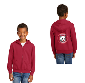 Buckeye Elementary-Youth Unisex Port & Co Core Fleece Full-Zip Hooded Sweatshirt