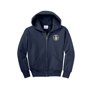 JoAnn Leleck Elementary Spirit Wear 2024-25 On Demand-Youth Unisex Full-Zip Hooded Sweatshirt On-Demand Circle Logo