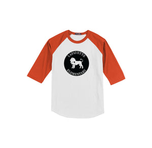 Lafayette Elementary-Youth Unisex Baseball Tee On-Demand Circle Logo