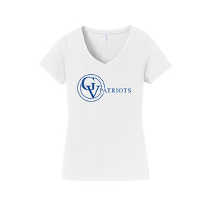 Great Valley High School On Demand-Womens Fan Favorite V-Neck Tee On-Demand Circle Logo