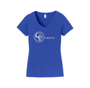 Great Valley High School On Demand-Womens Fan Favorite V-Neck Tee On-Demand Circle Logo