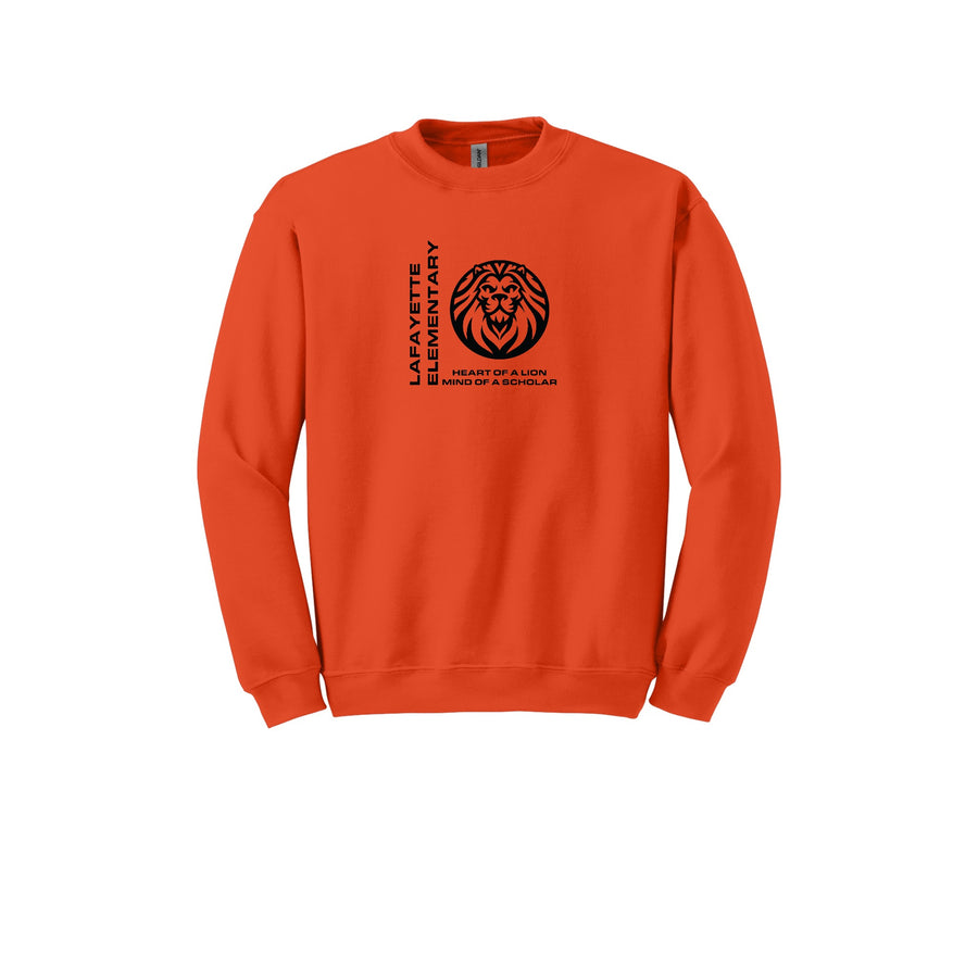 Lafayette Elementary-Adult Unisex Crewneck Sweatshirt On-Demand Lion Logo