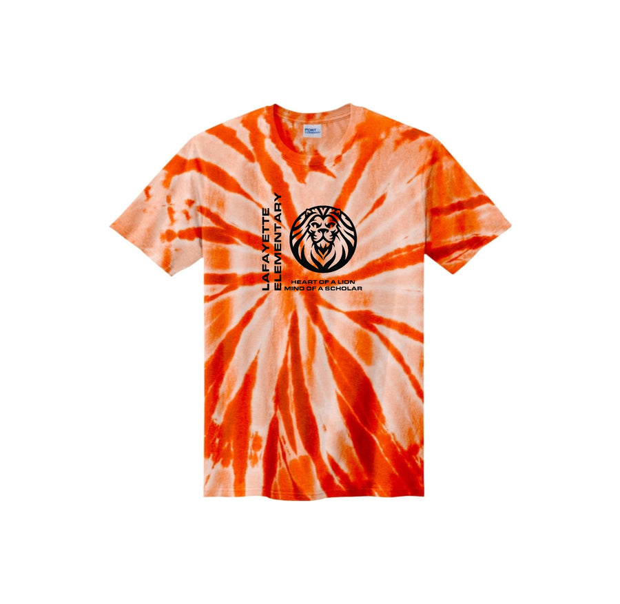 Lafayette Elementary-Youth Unisex Tie-Dye Shirt On-Demand Lion Logo