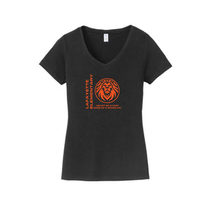 Lafayette Elementary-Womens Fan Favorite V-Neck Tee On-Demand Lion Logo