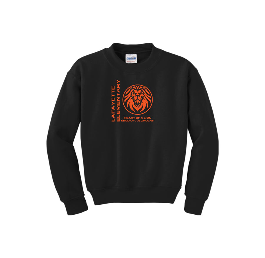 Lafayette Elementary-Youth Unisex Crewneck Sweatshirt On-Demand Lion Logo