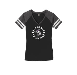 Allgrove & Seymour On Demand-Womens Premium Game V-Neck Tee On-Demand Circle Logo