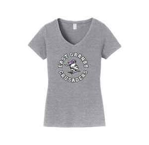 Allgrove & Seymour On Demand-Womens Fan Favorite V-Neck Tee On-Demand Circle Logo