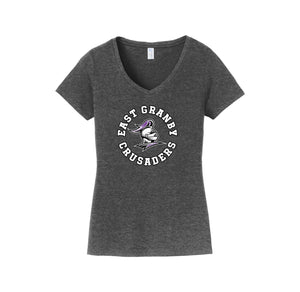 Allgrove & Seymour On Demand-Womens Fan Favorite V-Neck Tee On-Demand Circle Logo