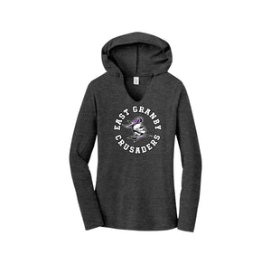 Allgrove & Seymour On Demand-Womens Premium Perfect Tri Long Sleeve Hoodie On-Demand Circle Logo