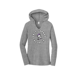 Allgrove & Seymour On Demand-Womens Premium Perfect Tri Long Sleeve Hoodie On-Demand Circle Logo