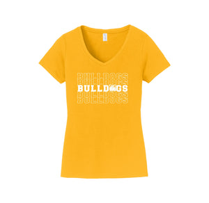 Bollinger Canyon On Demand-Womens Fan Favorite V-Neck Tee On-Demand Bulldog Watermark